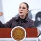 La presidenta de México, Claudia Sheinbaum, habla en una rueda de prensa este martes, en Palacio Nacional de la Ciudad de México (México). EFE/Mario Guzmán