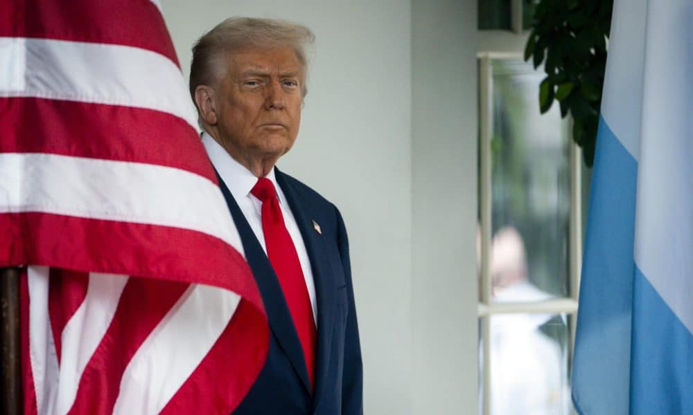 El presidente de Estados Unidos, Donald Trump, en la Casa Blanca en Washington, DC, EE. UU., el 14 de octubre de 2025. EFE/EPA/Will Oliver