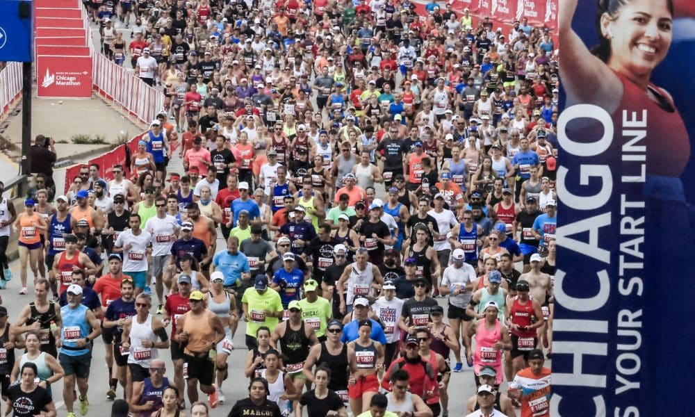 Corredores en el maratón de Chicago. EFE/EPA/(10/10/21)/ TANNEN MAURY