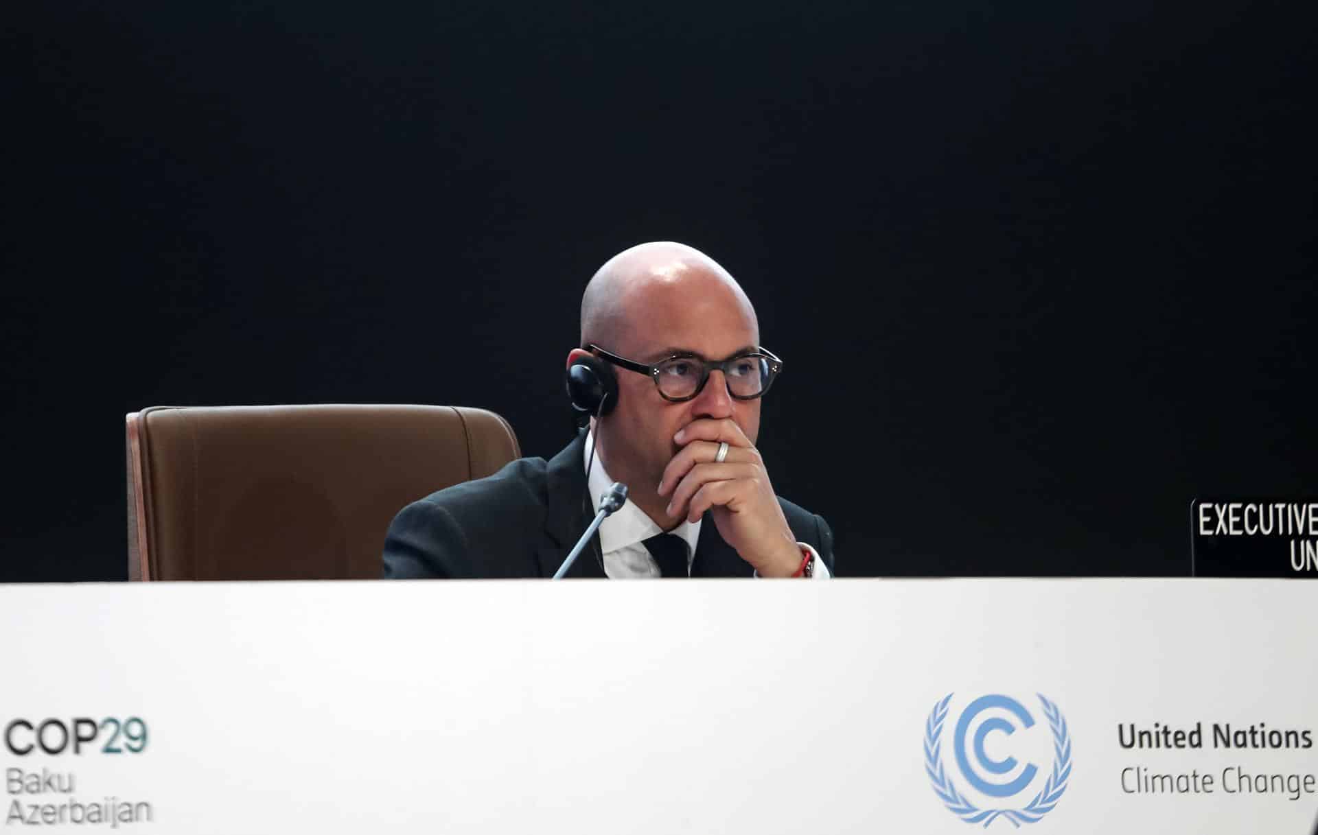 El secretario ejecutivo de ONU Cambio Climático, Simon Stiell, en una imagen de archivo. EFE/EPA/IGOR KOVALENKO