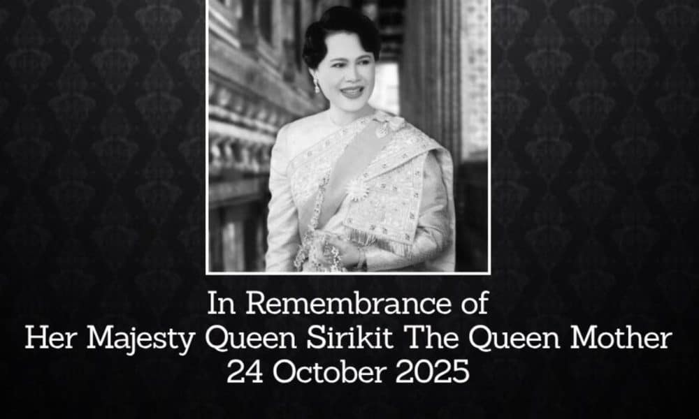 Imagen tomada de la cuenta en X @prdthailand del Departamento de Relaciones Públicas del Gobierno de Tailandia del anuncio de la muerte de la reina Sirkit. EFE/ @prdthailand /SOLO USO EDITORIAL/ SOLO DISPONIBLE PARA ILUSTRAR LA NOTICIA QUE ACOMPAÑA (CRÉDITO OBLIGATORIO)