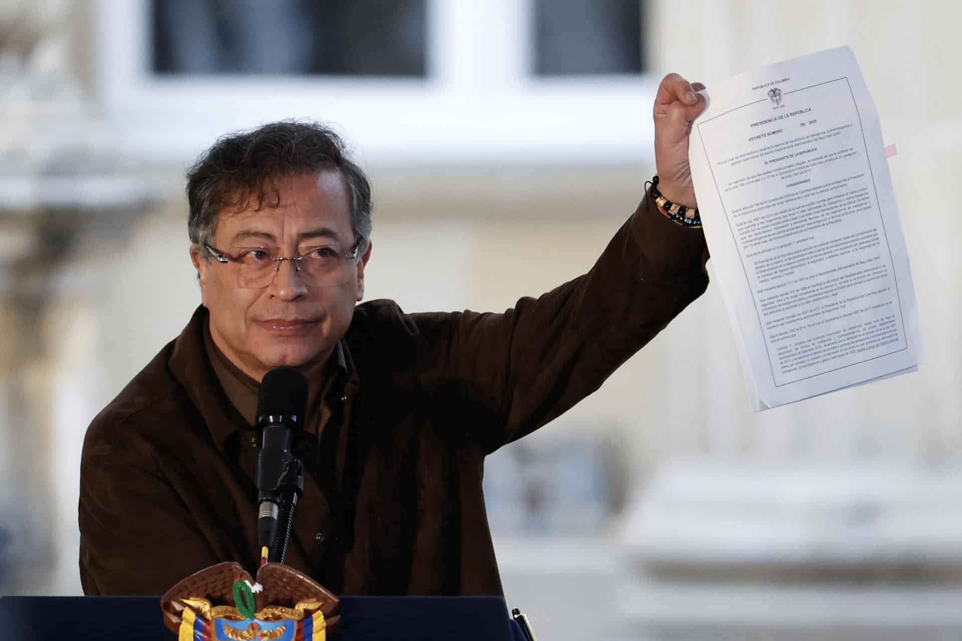 Fotografía del 17 de octubre de 2025 del presidente de Colombia, Gustavo Petro. EFE/ Mauricio Dueñas Castañeda