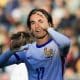 Andrea Le Borgne, de Francia, anotó un triplete ante Nueva Caledonia en el grupo E del Mundial Sub-20 en el estadio Fiscal de Talca. EFE/Benjamín Hernández