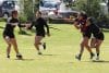 Fotografía del 25 de Octubre de 2025 de un partido de Rugby entre los equipos las Jaguares Rugby Club (Negro) contra Las Cariocas (Rojo) en el Centro Universitario de Ixtlahuaca (México). EFE/ Mario Guzmán