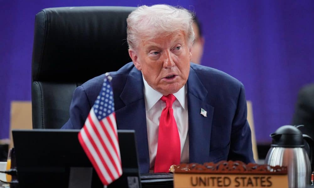 El presidente de Estados Unidos, Donald Trump, durante su visita a Malasia.
EFE/EPA/VINCENT THIAN / POOL