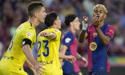 Un momento del partido de Liga entre el Barcelona y el Villarreal, de la pasada temporada. EFE/ Enric Fontcuberta