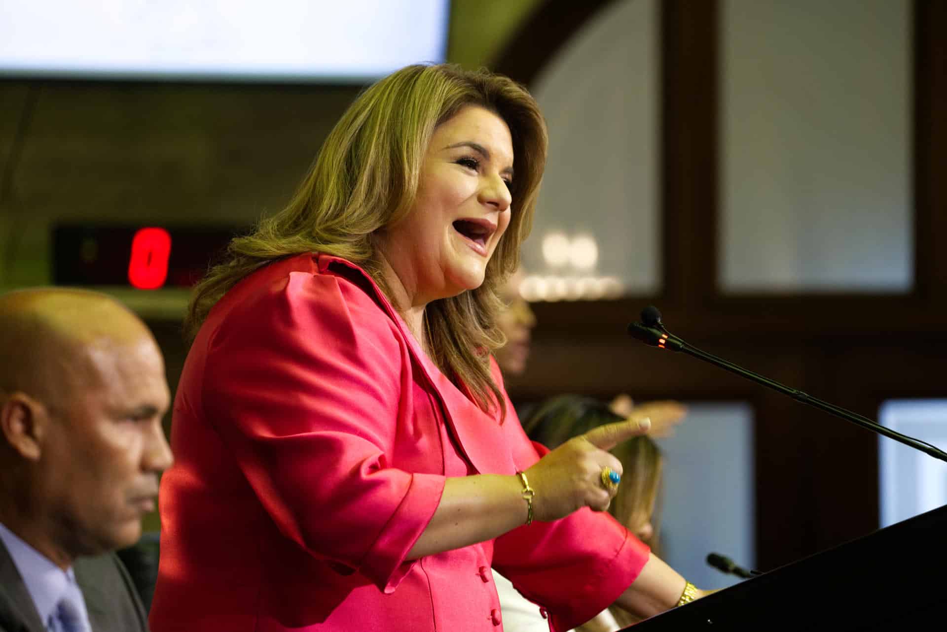 La gobernadora de Puerto Rico, Jenniffer González, en una fotografía de archivo. EFE/ Thais Llorca