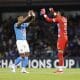 Willer Ditta (i) y Kevin Mier de Cruz Azul celebran un gol anotado por su equipo ante América.Imagen de archivo. EFE/Sáshenka Gutiérrez