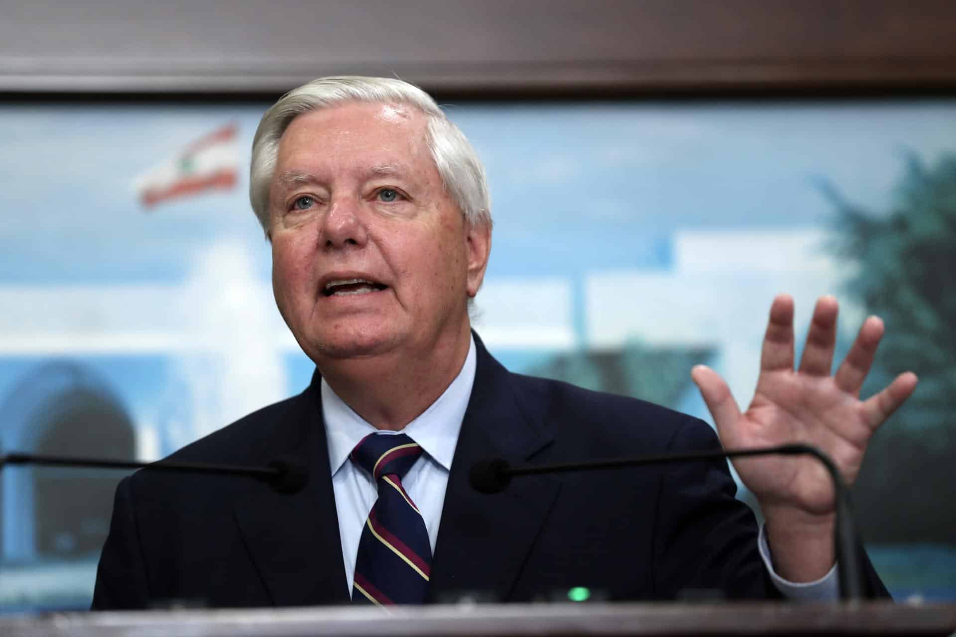 Fotografía del senador estadounidense Lindsey Graham. EFE/Wael Hamzeh