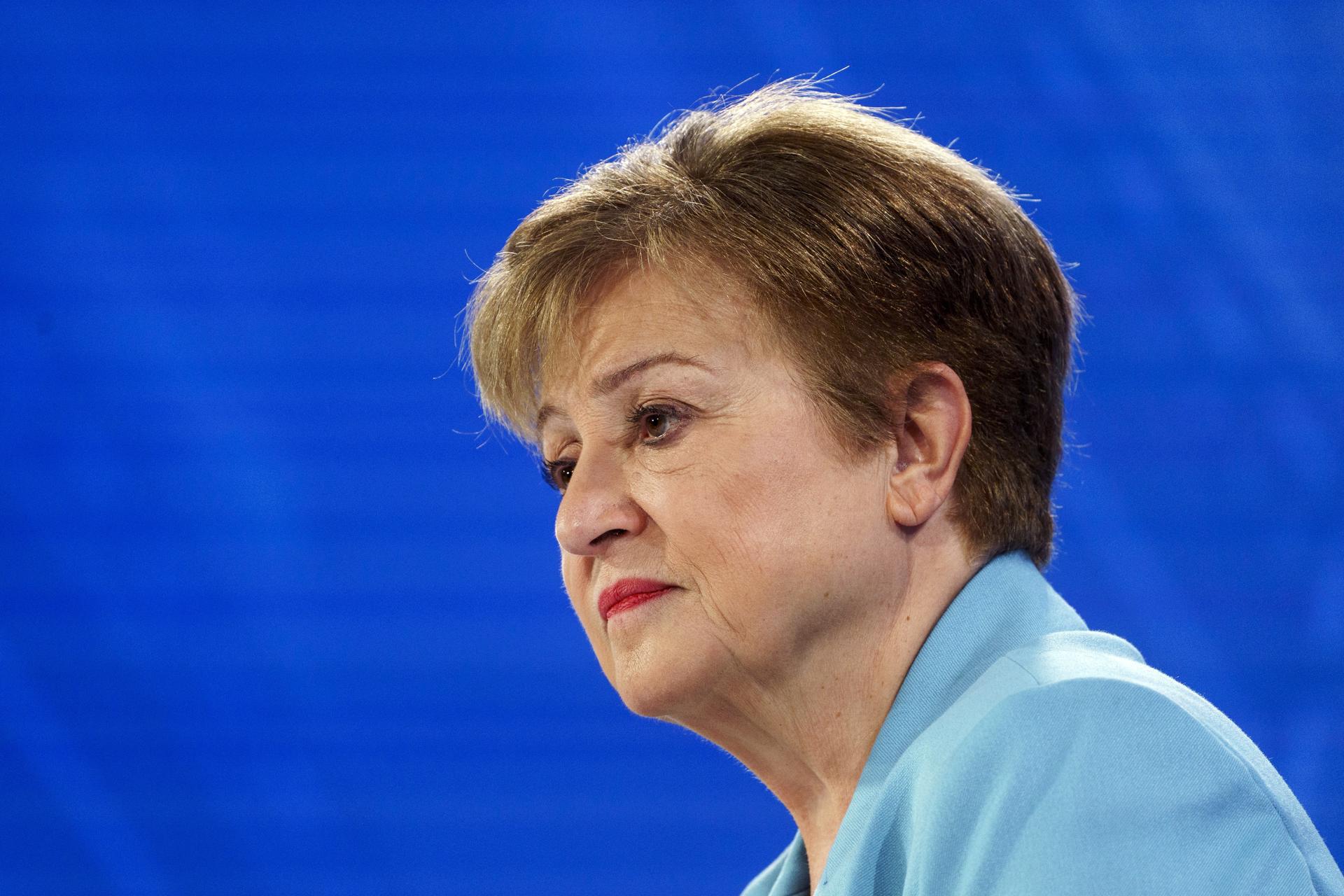 Fotografía de la directora gerente del Fondo Monetario Internacional (FMI), Kristalina Georgieva. EFE/EPA/WILL OLIVER