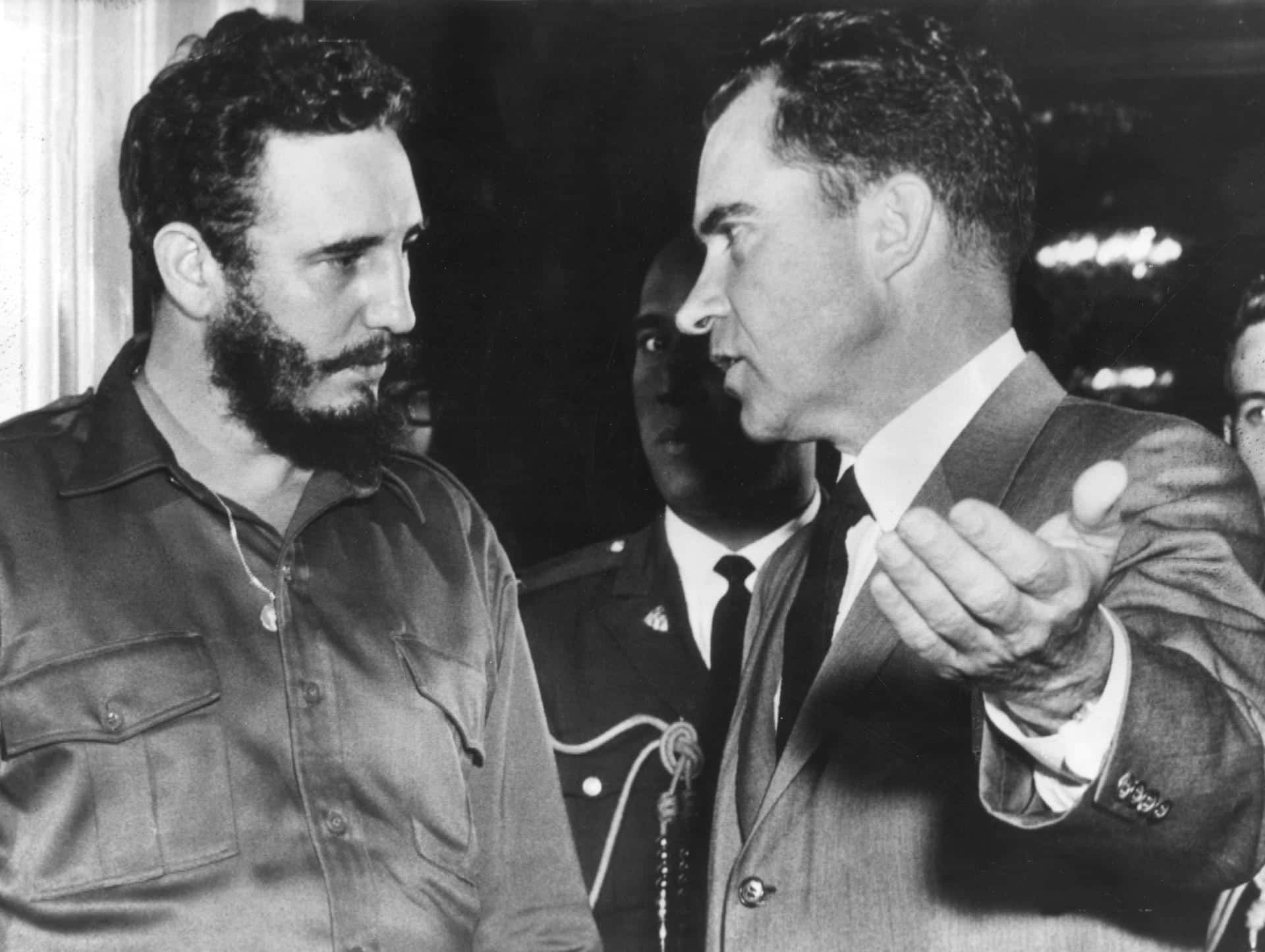 El primer ministro cubano, Fidel Castro con el vicepresidente estadounidense Richard Nixon en la Casa Blanca en 1959. EFE/Archivo/UPI/jgb
