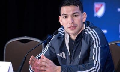 El jugador mexicano de San Diego, Hirving Lozano, durante una rueda de prensa el pasado 9 de enero. EFE/EPA/CRISTOBAL HERRERA-ULASHKEVICH