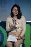 La directora de Desarrollo Sustentable y Energía de la Cámara Nacional de la Industria del Hierro y del Acero (Canacero), Mónica Barrera, habla durante el panel 'Logros desde México en economía circular' en el marco del foro 'México por el clima' este jueves, en la Ciudad de México (México). EFE/ José Méndez