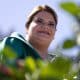 La gobernadora de Puerto Rico Jenniffer González pronuncia un discurso frente al Capitolio en San Juan (Puerto Rico). Imagen de archivo. EFE/ Thais Llorca