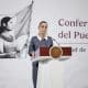 La presidenta de México, Claudia Sheinbaum, participa durante su conferencia de prensa matutina este miércoles en Palacio Nacional de la Ciudad de México (México). EFE/José Méndez