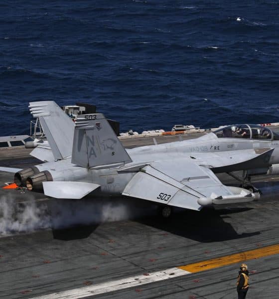Fotografía de archivo de un caza F-18 Hornet de la Marina de los Estados Unidos.
EFE/EPA/JEON HEON-KYUN/POOL / POOL