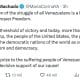 Captura de pantalla de la cuenta oficial en X @MariaCorinaYA de la líder opositora venezolana María Corina Machado, que muestra un mensaje relacionado al Premio Nobel de Paz. Machado dedicó este viernes, en un mensaje en inglés publicado en X, el Premio Nobel de la Paz 2025 al presidente de EE.UU., Donald Trump, por su apoyo a la causa de la oposición del país suramericano, que denuncia "fraude" en las presidenciales de julio del año pasado, en las que el ente electoral proclamó la victoria del mandatario Nicolás Maduro. EFE/ @mariacorinaya /SOLO USO EDITORIAL/ NO VENTAS/ SOLO DISPONIBLE PARA ILUSTRAR LA NOTICIA QUE ACOMPAÑA (CRÉDITO OBLIGATORIO)