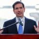 Fotografía de archivo del secretario de Estado de los Estados Unidos, Marco Rubio, hablando en una rueda de prensa en Quito (Ecuador). EFE/ José Jácome