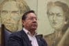 El presidente de Bolivia, Luis Arce, habla en una entrevista con EFE este martes, en la Casa Grande del Pueblo, en La Paz (Bolivia). EFE/ Luis Gandarillas