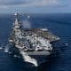 Fotografía cedida por la Marina de los Estados Unidos donde se muestra el USS Gerald R. Ford (CVN 78), el portaaviones más grande del mundo navegando por el Estrecho de Gibraltar el1 de octubre de 2025. EFE/Alyssa Joy/Marina de EEUU /SOLO USO EDITORIAL /NO VENTAS /SOLO DISPONIBLE PARA ILUSTRAR LA NOTICIA QUE ACOMPAÑA /CRÉDITO OBLIGATORIO