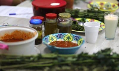 Colectivos de personas indígenas, participan en un taller para fomentar la alimentación y la medicina tradicional este miércoles, en la ciudad de Guadalajara, Jalisco (México). EFE/Francisco Guasco