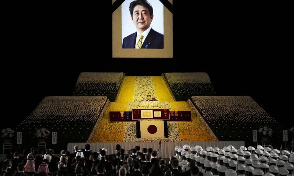 Imagen de archivo del funeral de estado del ex primer ministro japonés Shinzo Abe en Tokio, Japón, el 27 de septiembre de 2022. EFE/EPA/FRANCK ROBICHON / POOL