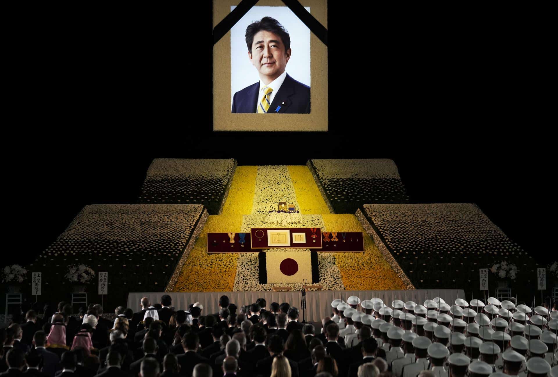 Imagen de archivo del funeral de estado del ex primer ministro japonés Shinzo Abe en Tokio, Japón, el 27 de septiembre de 2022. EFE/EPA/FRANCK ROBICHON / POOL