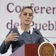 La presidenta de México, Claudia Sheinbaum, habla durante su conferencia de prensa este miércoles en Palacio Nacional de la Ciudad de México (México). EFE/José Méndez