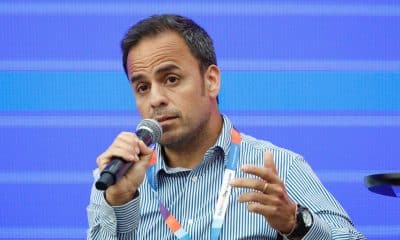 El coordinador de la sección de Medicina Domiciliaria en el Hospital Italiano de Buenos Aires, Cristian Gallo, habla durante el primer día de actividades de Press Day Roche el 7 de octubre de 2025, en Ciudad de México (México). EFE/Sáshenka Gutiérrez