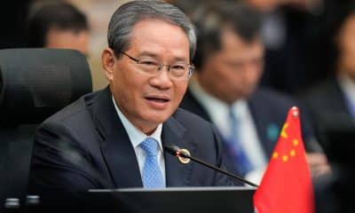 Kuala Lumpur (MYS), 27/10/2025.- China's Premier Li Qiang gives his opening remarks for the 28th ASEAN Plus Three Summit in Kuala Lumpur, Malaysia, 27 October 2025. The 47th ASEAN Summit and Related Summits are being held in the Malaysian capital from 26 to 28 October 2025. (Malasia) EFE/EPA/VINCENT THIAN / POOL