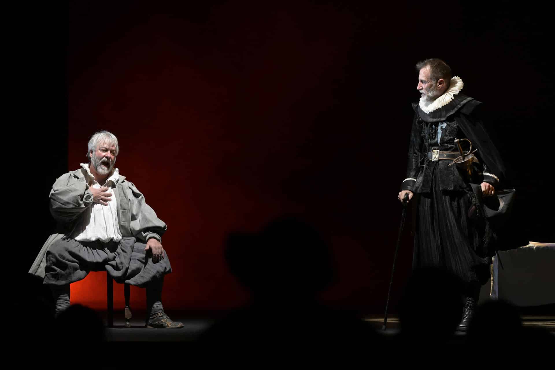 Fotografía de archivo, tomada en julio de 2024, de una escena de la obra de teatro 'El alcalde de Zalamea', de Pedro Calderón de la Barca, en versión de la compañía castellano-leonesa Teatro Corsario, en Almagro (España). EFE/Jesús Monroy