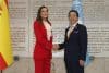 La reina Letizia de España saluda al director general de la FAO, el chino Qu Dongyu. EFE/Casa Real/Francisco Gómez -SOLO USO EDITORIAL/SOLO DISPONIBLE PARA ILUSTRAR LA NOTICIA QUE ACOMPAÑA (CRÉDITO OBLIGATORIO)-