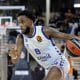 El dominicano Jean Montero, del Basket Valencia, en un partido de Euroliga disputado el pasado 17 de octubre. EFE/SEBASTIEN NOGIER