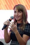 La líder de Link para Roche Latinoamérica, Veronique Billia, habla durante el primer día de actividades de Press Day Roche. EFE/Sáshenka Gutiérrez

