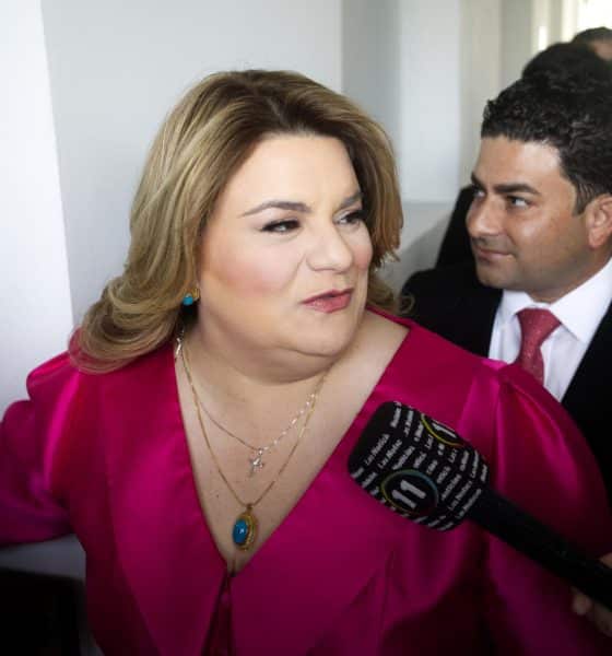 La gobernadora de Puerto Rico, Jenniffer González, habla con la prensa en San Juan (Puerto Rico). Imagen de archivo. EFE/ Thais Llorca
