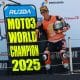 El piloto español de Moto3 Red Bull KTM Ajo Jose Antonio Rueda celebra la victoria como campeón del mundo durante la carrera en el Gran Premio de Motociclismo de Indonesia en el Circuito de Mandalika, Indonesia. EFE/EPA/ADI WEDA