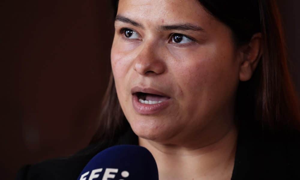 La asesora legal del Centro de Estudios para la Democracia (Cespad), Osiris Payes, fue captada el pasado 16 de octubre, durante una entrevista con EFE, en Tegucigalpa (Honduras). EFE/Gustavo Amador