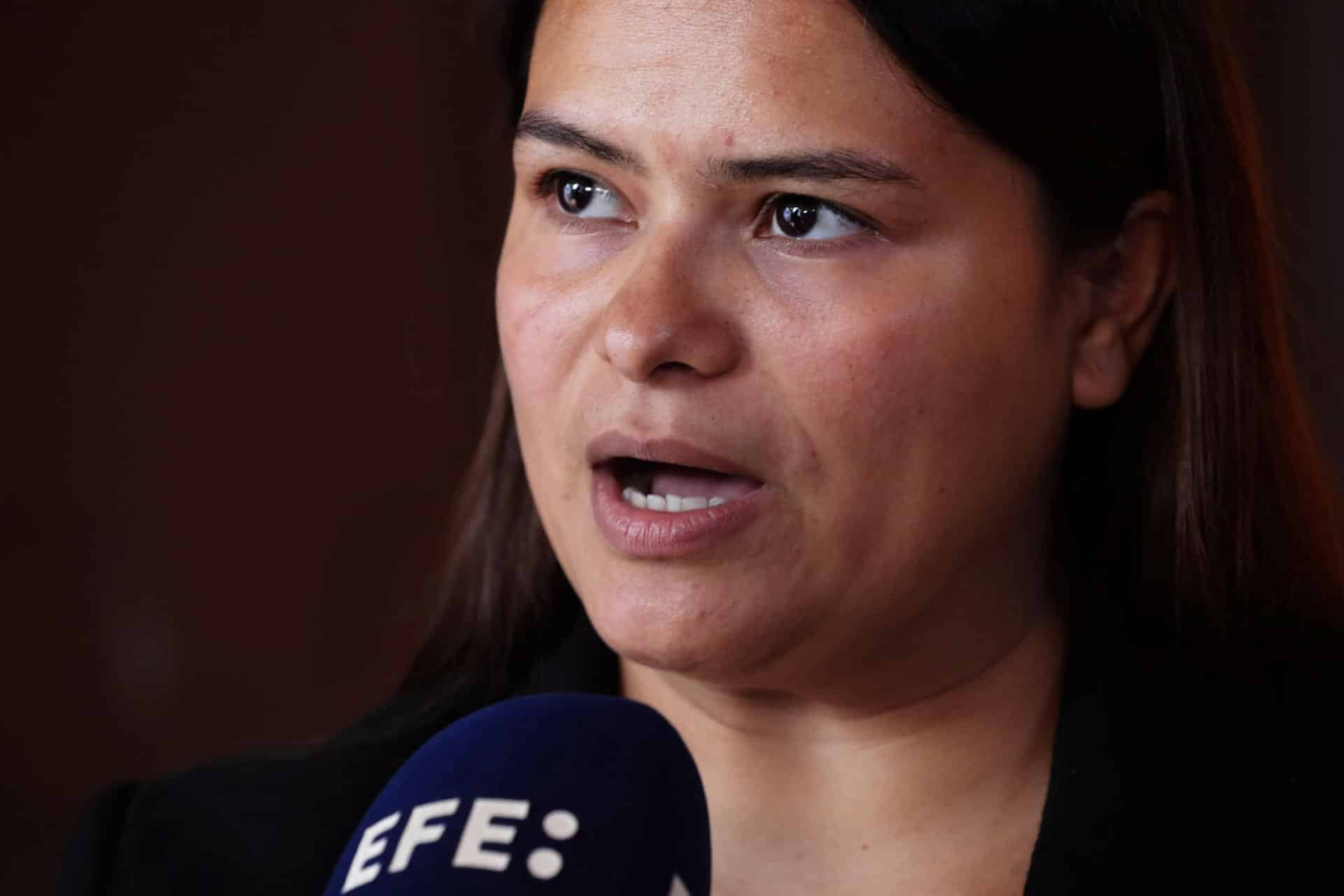 La asesora legal del Centro de Estudios para la Democracia (Cespad), Osiris Payes, fue captada el pasado 16 de octubre, durante una entrevista con EFE, en Tegucigalpa (Honduras). EFE/Gustavo Amador