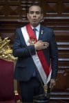El abogado y congresista de 38 años José Jerí (1986) se convirtió en la madrugada del viernes en el nuevo presidente interino de Perú. EFE/John Reyes Mejía
