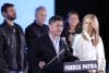 Axel Kicillof, gobernador de la provincia de Buenos Aires, participa el acto en el búnker de Fuerza Patria este 26 de octubre de 2025, en La Plata (Argentina). Demian Alday Estevez