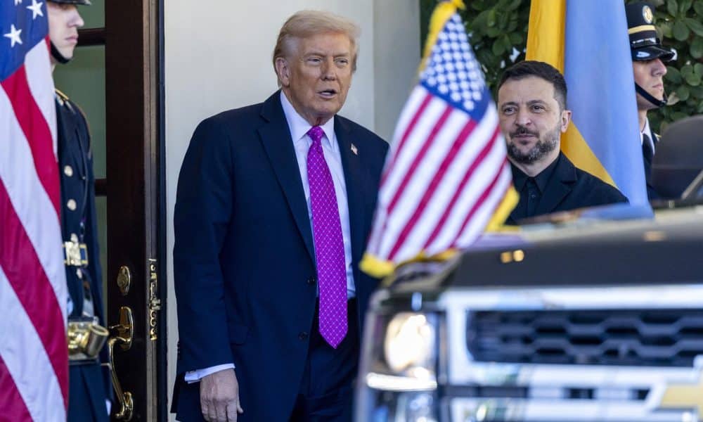El presidente de Estados Unidos, Donald Trump, junto a su homólogo ucraniano, Volodímir Zelenski. EFE/Shawn Thew