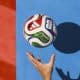 Imagen cedida por la FIFA del balón oficial de la Copa Mundial, el Trionda. EFE/FIFA/SOLO USO EDITORIAL