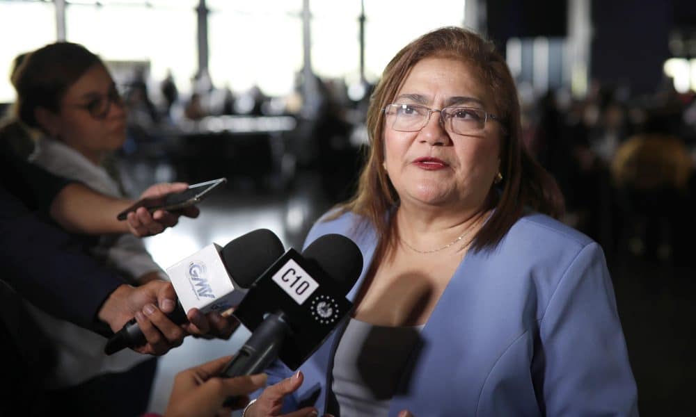 Fotografía de archivo de la procuradora de derechos humanos de El Salvador, Raquel Caballero, en Nuevo Cuscatlán (El Salvador). EFE/ Rodrigo Sura