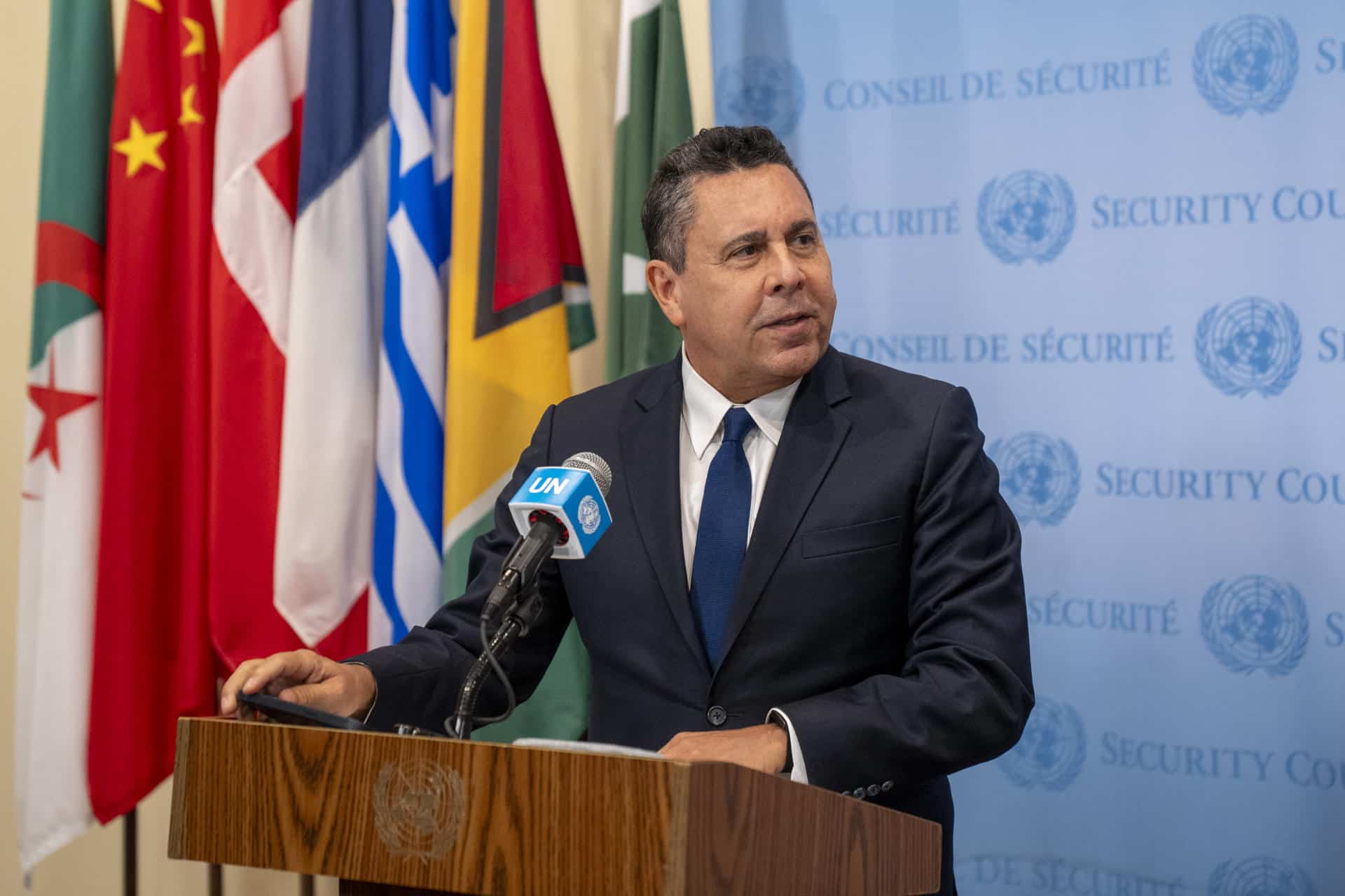Imagen de archivo del embajador de Venezuela ante la Organización de las Naciones Unidas (ONU), Samuel Moncada. EFE/ Angel Colmenares