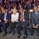 (L-D) Presidente de Colombia Gustavo Petro, Presidente de Angola Joao Lourenco, Presidenta de la Comisión Europea Ursula von der Leyen, Presidente de Sudáfrica Cyril Ramaphosa y Presidente de Ruanda Paul Kagame asisten al primer día del Foro Global Gateway en Bruselas, Bélgica, 09 de octubre de 2025. La segunda edición del foro tendrá lugar el 09 y 10 de octubre de 2025 en Bruselas. (Bélgica, Ruanda, Sudáfrica, Bruselas) EFE/EPA/OLIVIER MATTHYS
