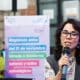 La cofundadora de Lactando Andrea Castillo habla en la presentación del panel 'Los cuidados como pilar de bienestar y desarrollo' este martes, en la Ciudad de México (México). EFE/Sáshenka Gutiérrez