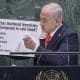 El primer ministro de Israel, Benjamin Netanyahu, habla durante el Debate General de la 80ª sesión de la Asamblea General de las Naciones Unidas en la sede de las Naciones Unidas en Nueva York, Nueva York, EE. UU., 26 de septiembre de 2025. 
EFE/EPA/SARAH YENESEL