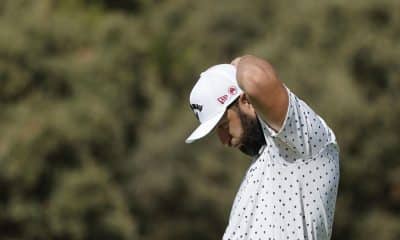 El golfista español Jon Rahm, durante la primera jornada del Abierto de España de golf este jueves en el Club de Campo Villa de Madrid. EFE/ Sergio Pérez