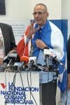 El disidente cubano José Daniel Ferrer habla durante una rueda de prensa celebrada este lunes en la Fundación Nacional Cubano Americana en Miami, Florida (EE.UU.). EFE/Antoni Belchi/MÁXIMA CALIDAD DISPONIBLE