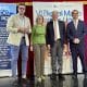 Álvaro Vargas Llosa (2d), hijo del Premio Nobel de Literatura, Mario Vargas Llosa, duante la presentación de la VI Bienal de Novela 'Mario Vargas Llosa', que se celebrará del 22 al 25 de octubre. EFE/ Eduardo Villanueva